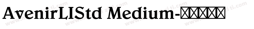 AvenirLIStd Medium字体转换